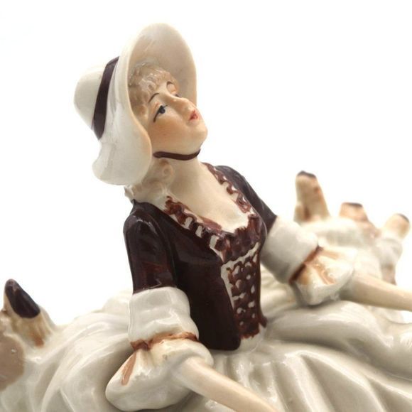 Vintage Porcelain Girl, Rotating Music Box, Little Bo Peep, Wind Up, Figurine, 1 - Picture 2 of 8